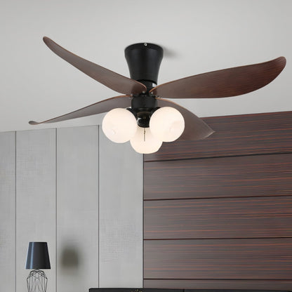 Scandinavische Plafondventilator met Verlichting Hout & Glas Design 90cm