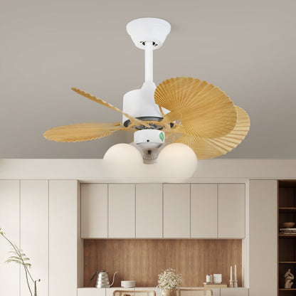 Vintage Plafondventilator Aurelia met Verlichting en Hout – Ø80×30cm 35W LED