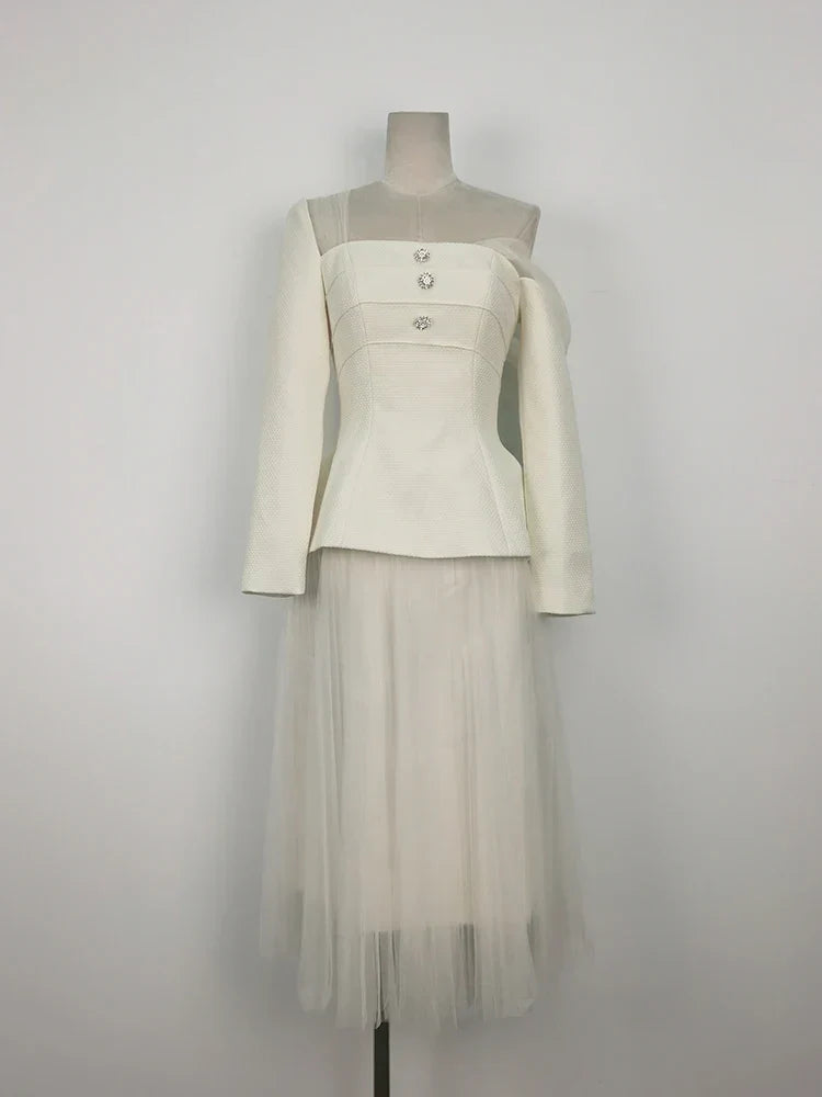 Elegant HerfstJurk Set Tweedelig voor Vrouw