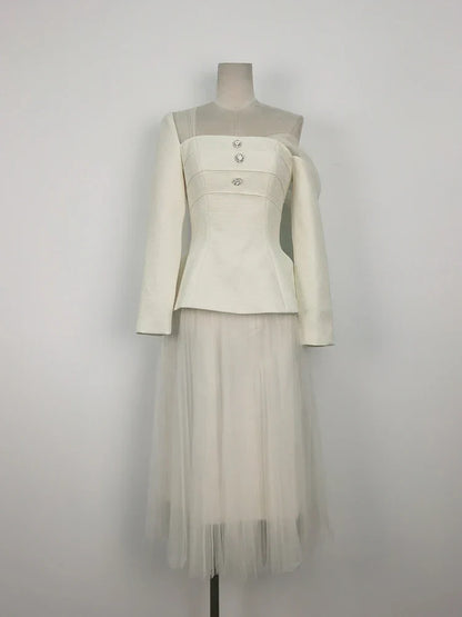 Elegant HerfstJurk Set Tweedelig voor Vrouw