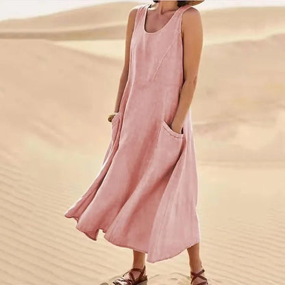 Linnen Jurk Luchtig en Elegant Zomerjurk voor Vrouw - StudioMarella