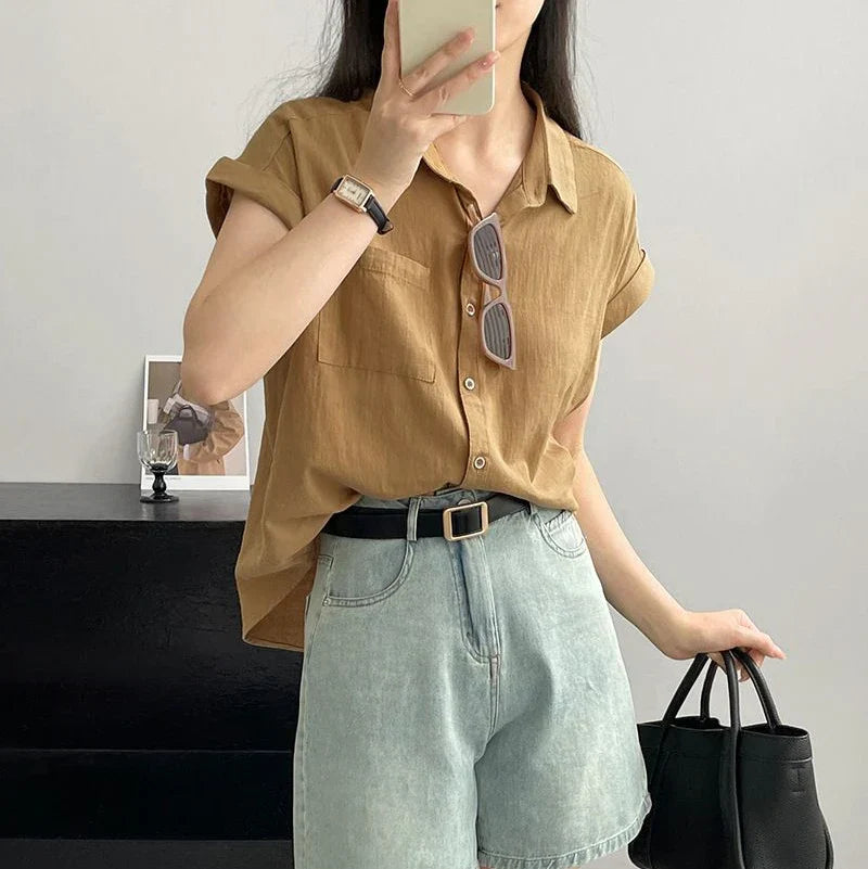 Vrouwelijke Blouse Klassiek Vintage Stijl