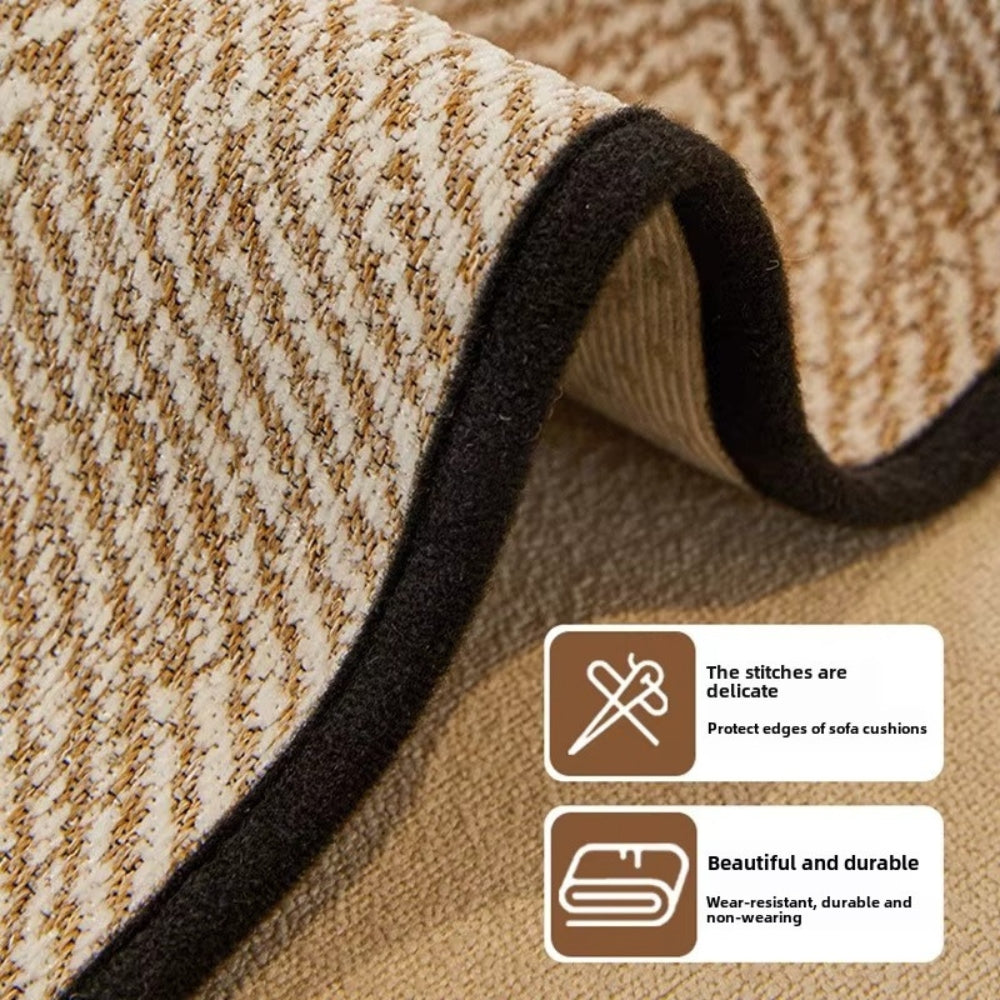 Golvende Antislip Bankhoes - Moderne Bescherming voor Meubels met Decoratieve Golfrand