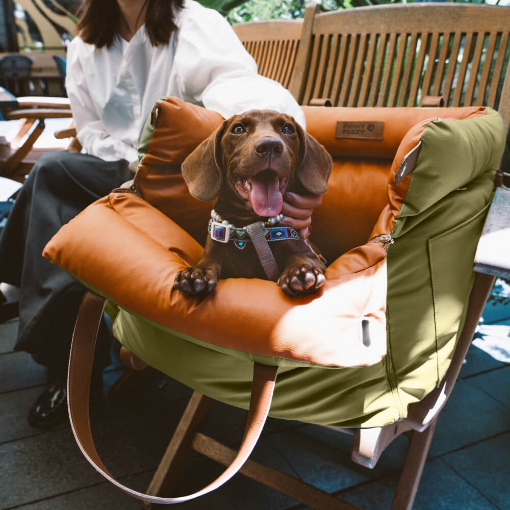 Auto Hondenmand Reistas Veilig & Comfortabel Zwart Grijs Oranje Beige Hondenmand Auto voor Kleine tot Middelgrote Honden