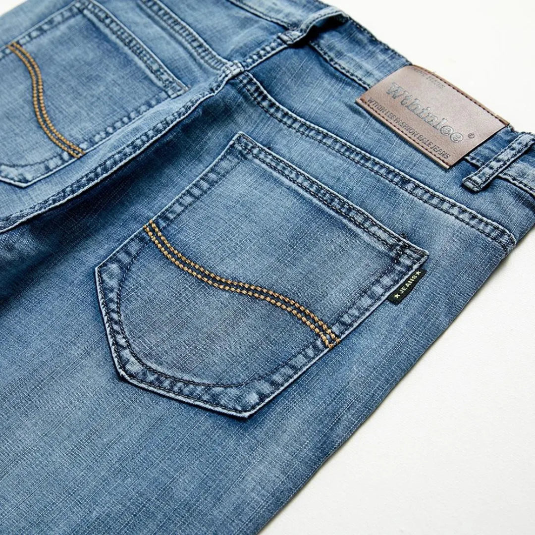 Denim shorts met rits- en knoopsluiting