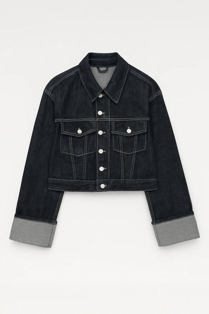 Jeans Set met Getailleerd Jack en Wijde Broek