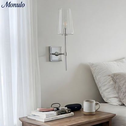 Glazen Wandlamp met Helder Glas – Enkelvoudige tot Drievoudige Configuratie – Elegante Badkamerverlichting