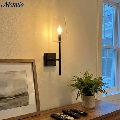 Glazen Wandlamp met Helder Glas – Enkelvoudige tot Drievoudige Configuratie – Elegante Badkamerverlichting