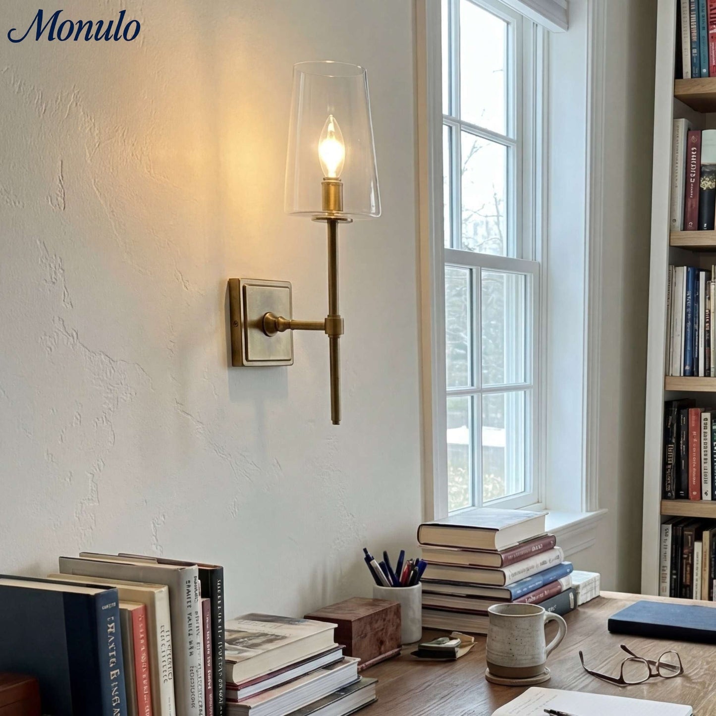 Glazen Wandlamp met Helder Glas – Enkelvoudige tot Drievoudige Configuratie – Elegante Badkamerverlichting