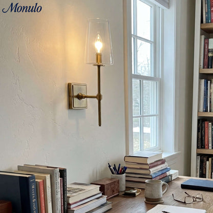 Glazen Wandlamp met Helder Glas – Enkelvoudige tot Drievoudige Configuratie – Elegante Badkamerverlichting