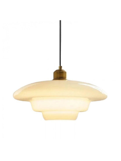 Glazen Hanglamp met Gelaagd Design – Melkwit Matglas voor Eetkamer en Woonkamer