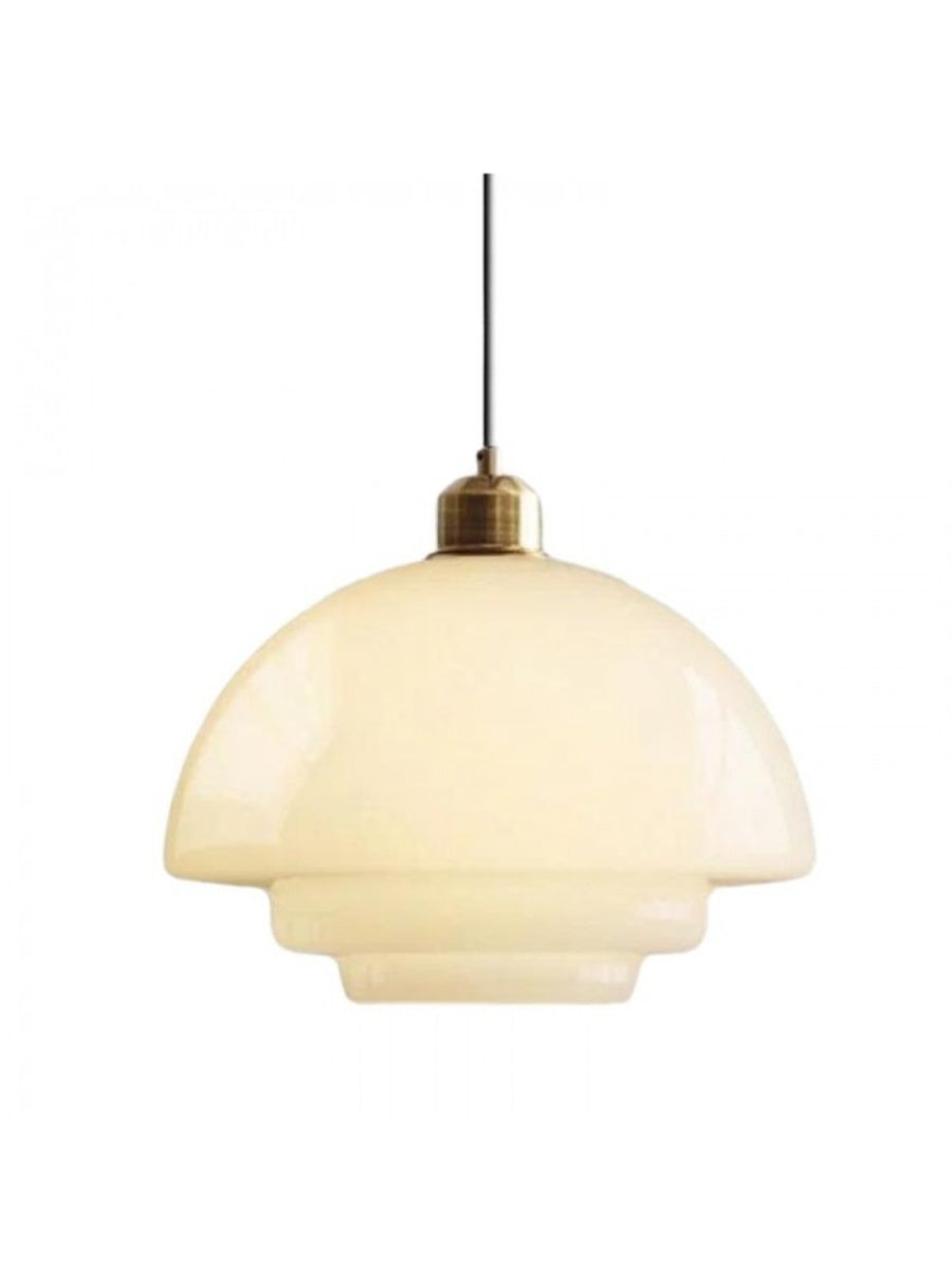 Glazen Hanglamp met Gelaagd Design – Melkwit Matglas voor Eetkamer en Woonkamer