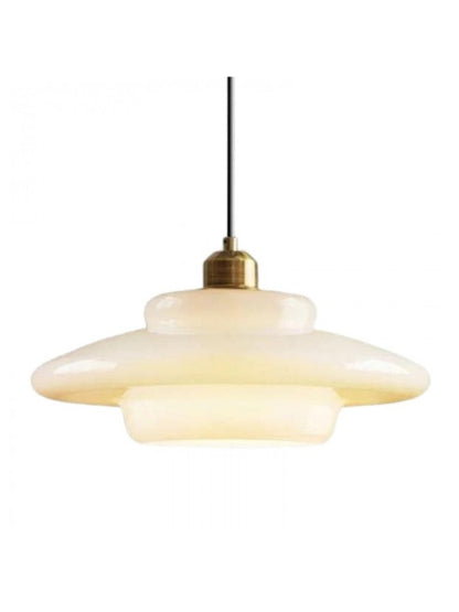 Glazen Hanglamp met Gelaagd Design – Melkwit Matglas voor Eetkamer en Woonkamer