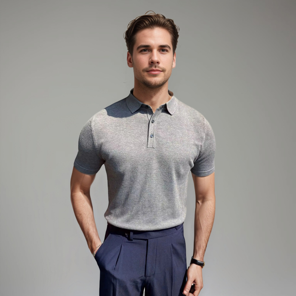 Klassieke Heren Polo Shirt van Masimo → Masimo Heren Polo Shirt Klassiek Wit