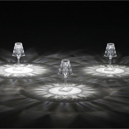 Tafellamp Kristal Dimbaar Touch 3 Standen Oplaadbaar Design
