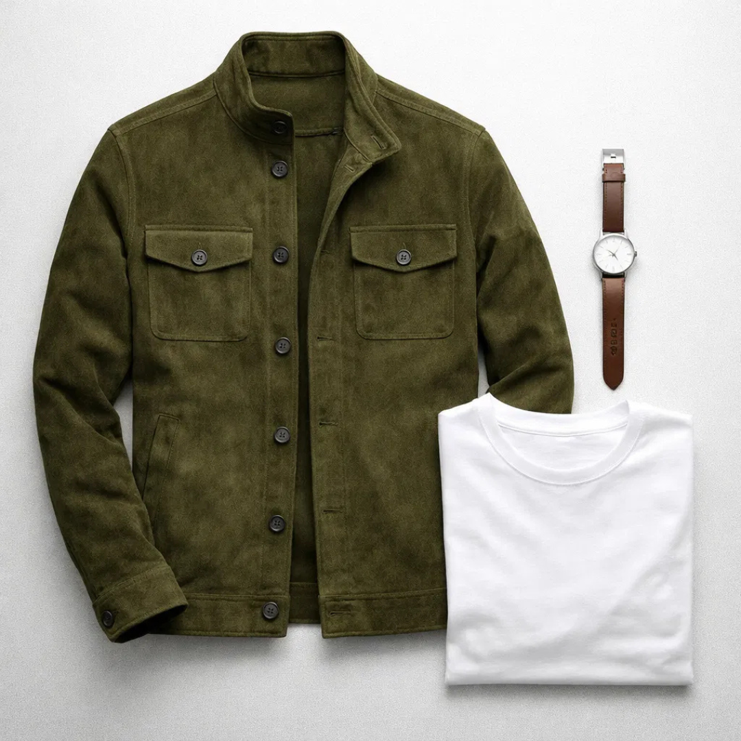 Heren Jas Suède Regular Fit