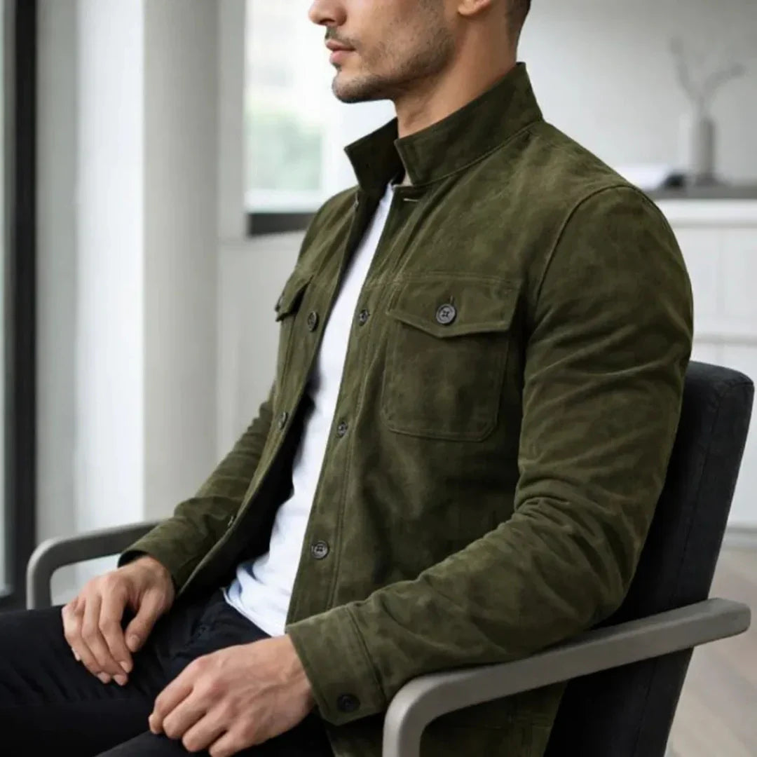 Heren Jas Suède Regular Fit
