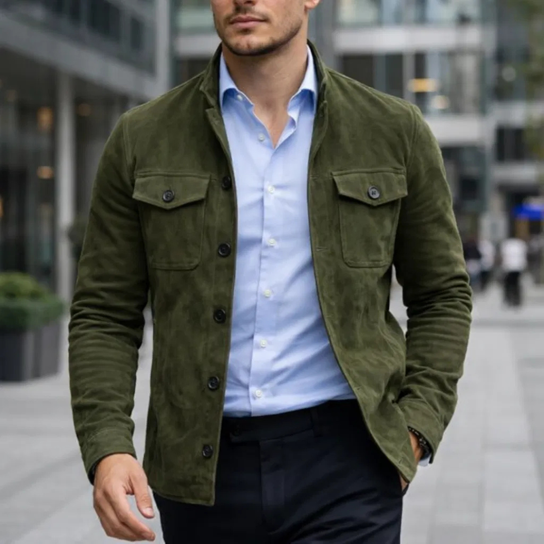 Heren Jas Suède Regular Fit