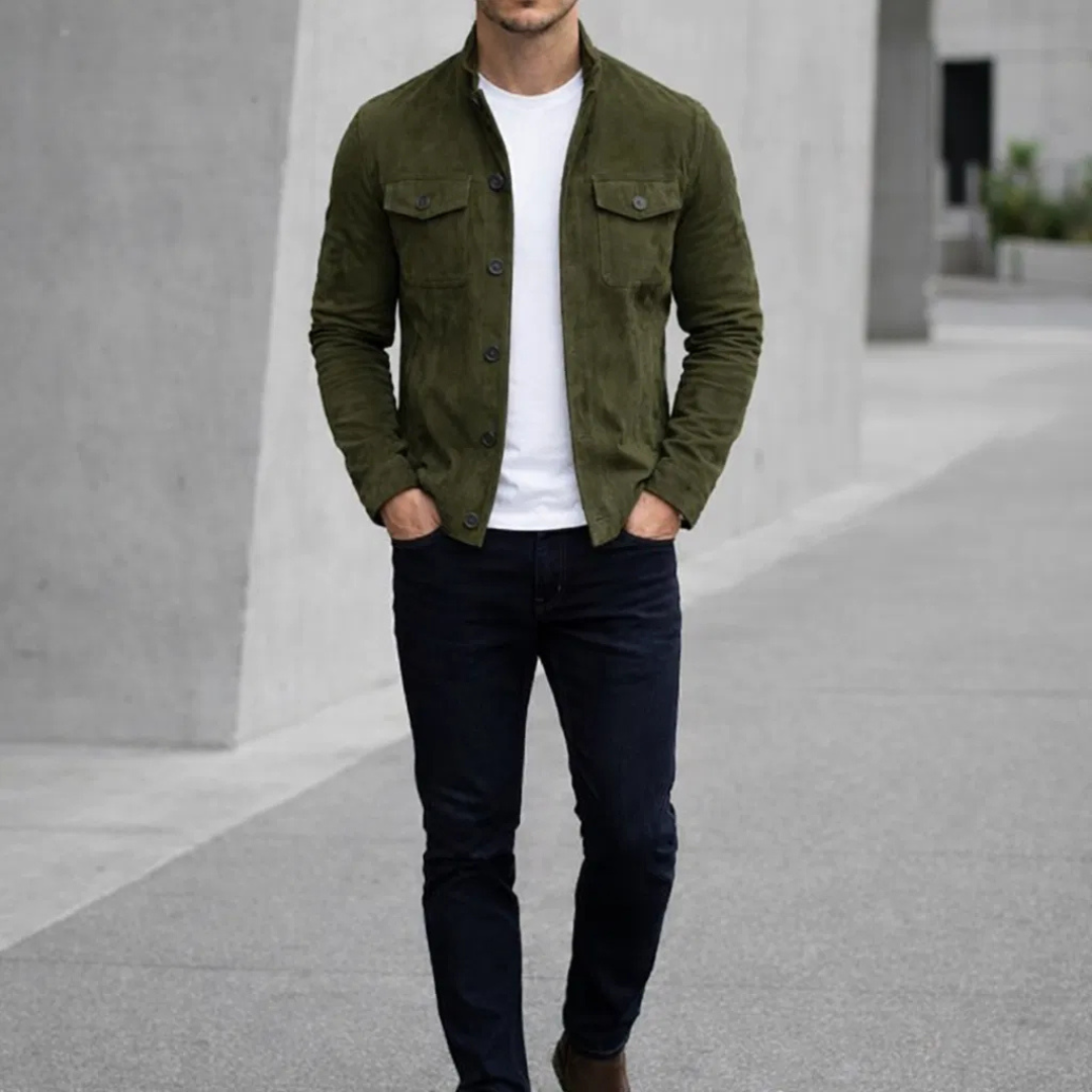 Heren Jas Suède Regular Fit