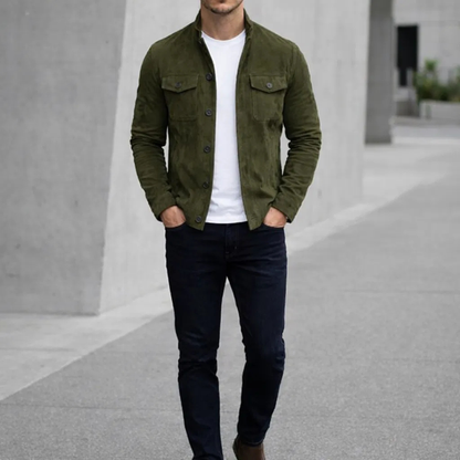 Heren Jas Suède Regular Fit