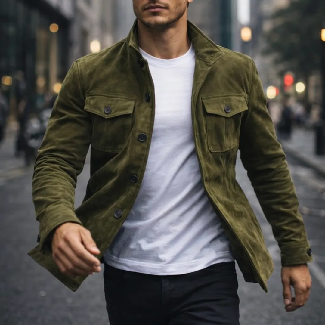 Heren Jas Suède Regular Fit