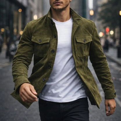 Heren Jas Suède Regular Fit