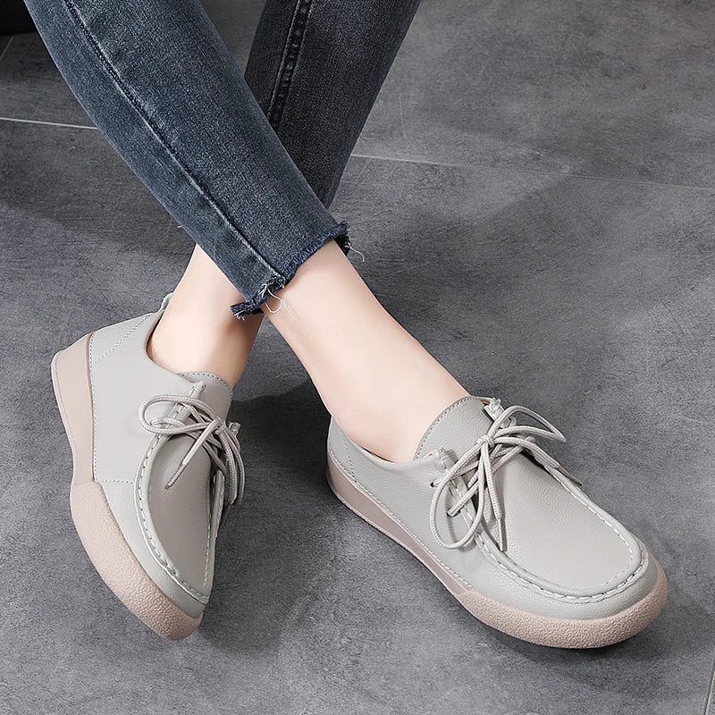 Damesloafers van Echt Leder Comfortabel en Opvouwbaar