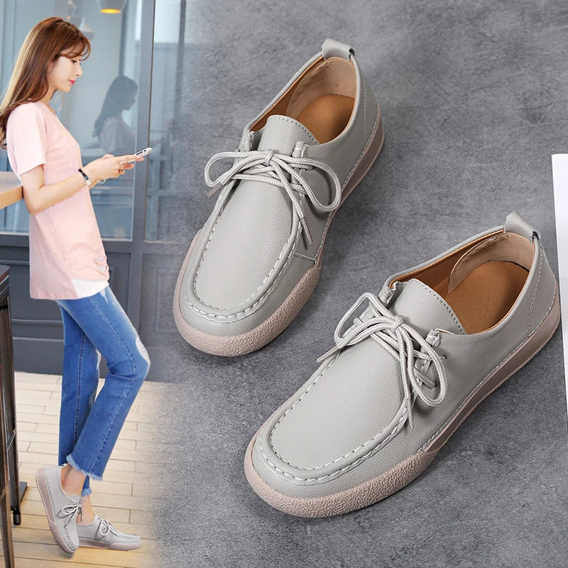 Damesloafers van Echt Leder Comfortabel en Opvouwbaar