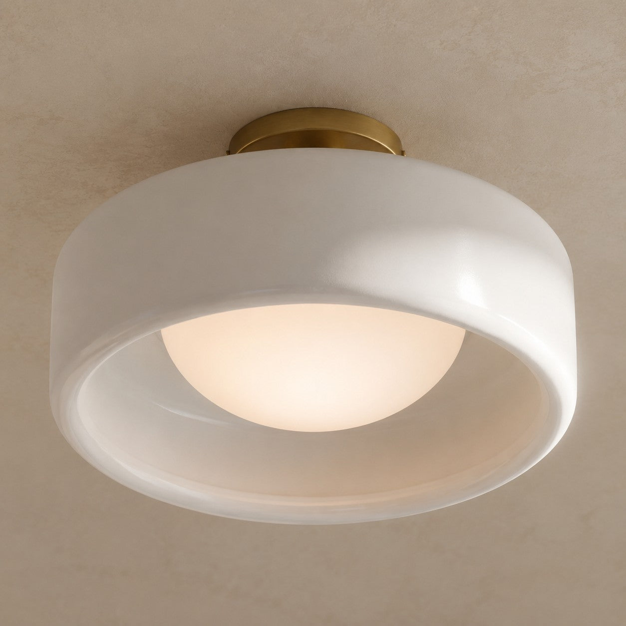 Porseleinen Plafondlamp met Strakke Montage – Moderne Lage Profiellamp Keramiek Opbouwverlichting