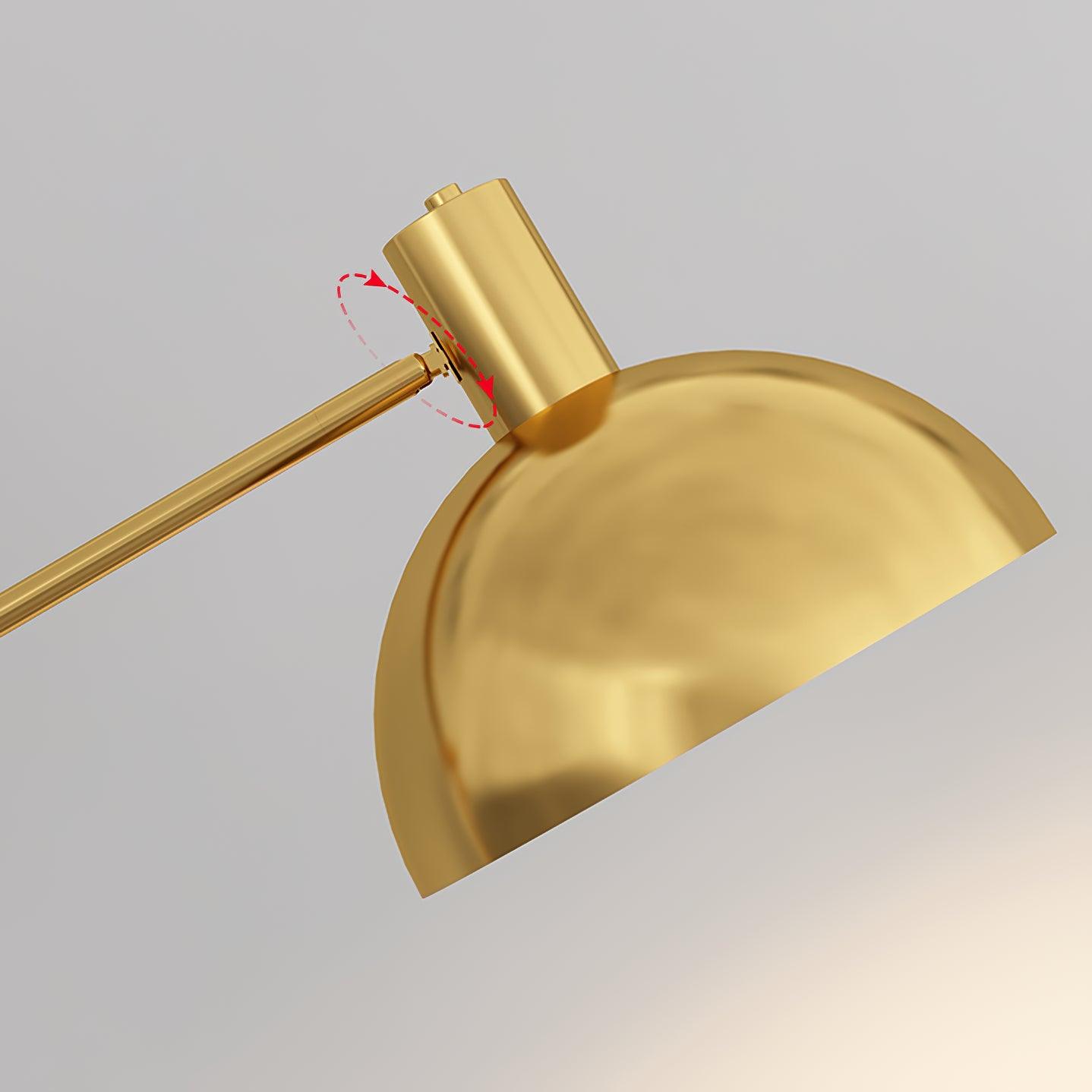 Moderne Staande Lamp met Gouden Arm 88cm | Metalen Design Vloerlamp met Verstelbare Kop | Industriële Staande Leeslamp Woonkamer Slaapkamer