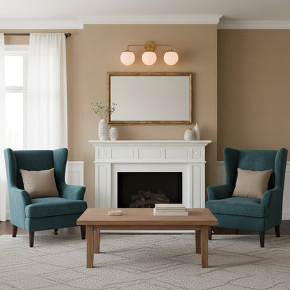 Art Deco Wandlamp met Bloemkap en Glazen Bol – Design Wandverlichting in Messing, Zwart of Nikkel voor Woonkamer en Badkamer