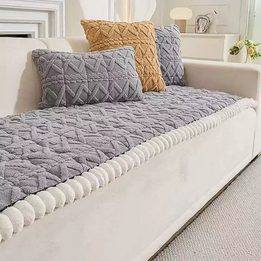 Sherpa Bankbeschermhoes – Gequilt Microfiber Bankovertrek met Anti-Slip voor 1-Zits 2-Zits 3-Zits 4-Zits Banken – Bescherming tegen Vlekken Stof Slijtage