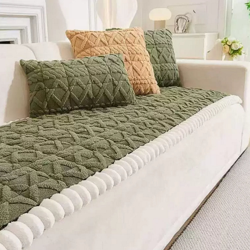 Sherpa Bankbeschermhoes – Gequilt Microfiber Bankovertrek met Anti-Slip voor 1-Zits 2-Zits 3-Zits 4-Zits Banken – Bescherming tegen Vlekken Stof Slijtage