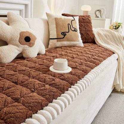 Sherpa Bankbeschermhoes – Gequilt Microfiber Bankovertrek met Anti-Slip voor 1-Zits 2-Zits 3-Zits 4-Zits Banken – Bescherming tegen Vlekken Stof Slijtage