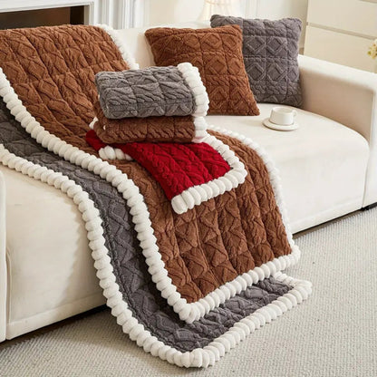 Sherpa Bankbeschermhoes – Gequilt Microfiber Bankovertrek met Anti-Slip voor 1-Zits 2-Zits 3-Zits 4-Zits Banken – Bescherming tegen Vlekken Stof Slijtage