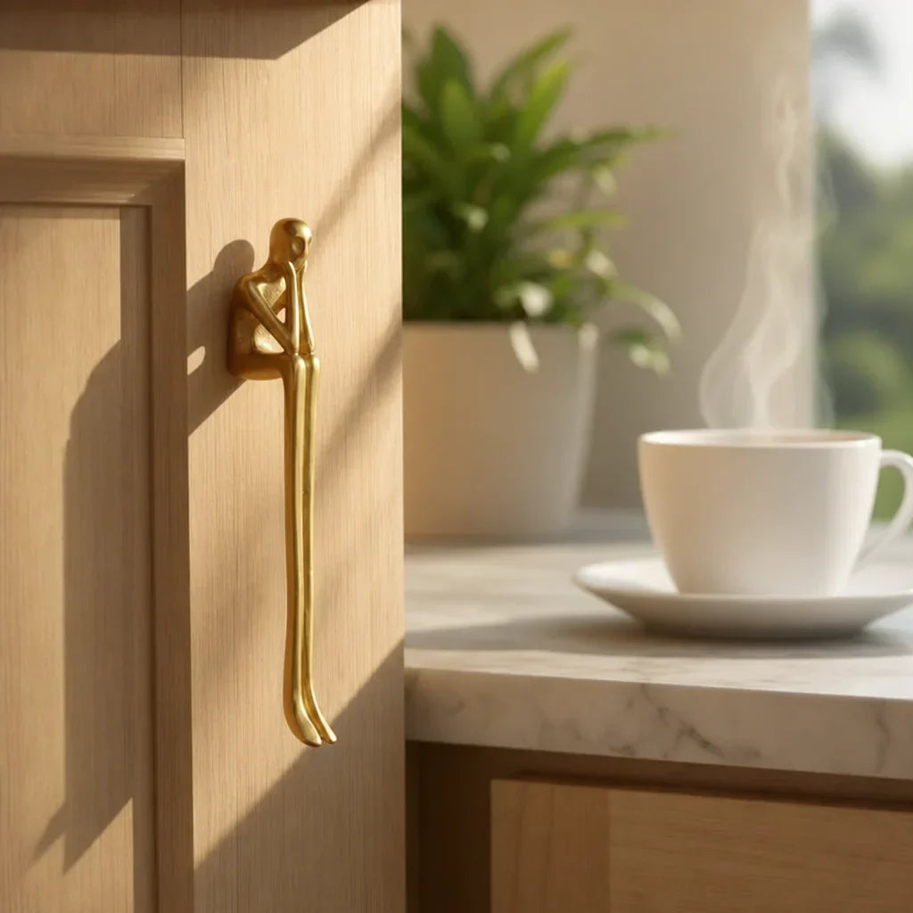Diana Post-Impressionism Retro Art Thinker Brass Cabinet Handle