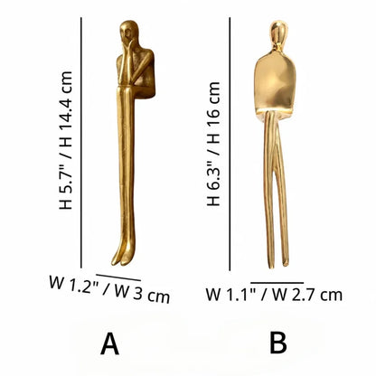 Diana Post-Impressionism Retro Art Thinker Brass Cabinet Handle