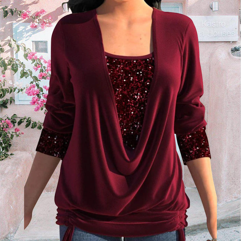 Pailletten Blouse Plus Size Glitter Jurk - StudioMarella