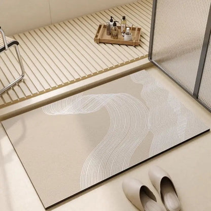 Diatomiet Badmat Antislip Sneldrogend Absorberend Badkamer Vloermat 30x40cm