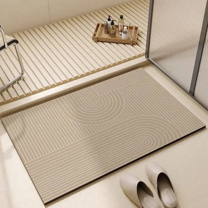 Diatomiet Badmat Antislip Sneldrogend Absorberend Badkamer Vloermat 30x40cm