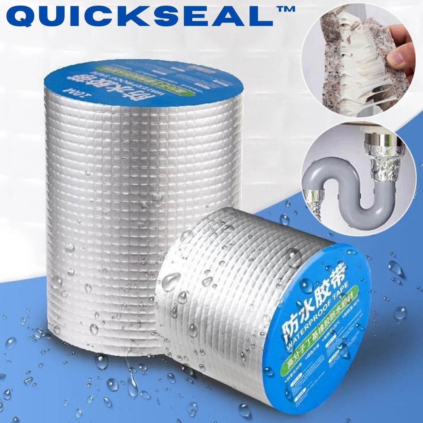 QuickSeal Waterdicht Reparatieband | Sterke Hechting | Lekdichting | Veelzijdig voor Binnen en Buiten