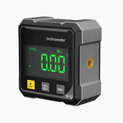 Digitale Hoekmeter Laser Magneetvoet USB Oplaadbaar Aluminium 6x6x3cm Waterpas Nivelleren Loodrecht Meten Schilderijen Schappen Hoek Meting