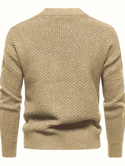 Dik gebreide trui met jacquard patroon