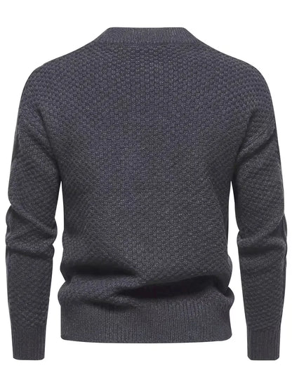 Dik gebreide trui met jacquard patroon