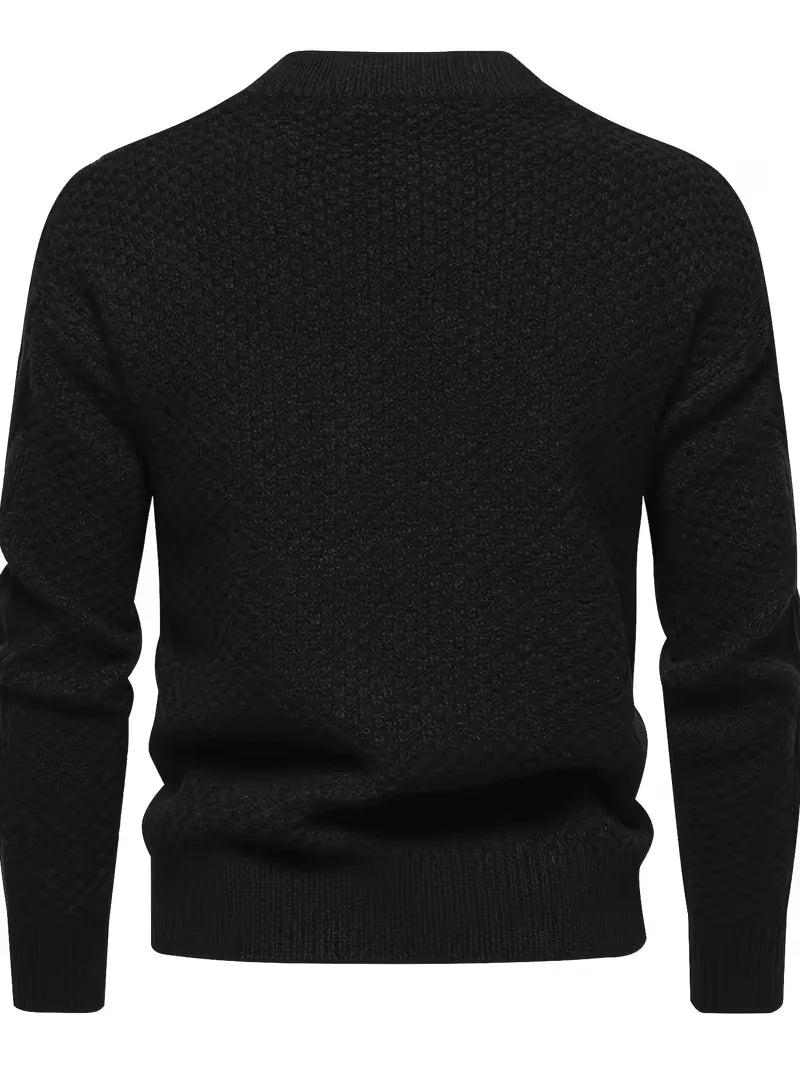 Dik gebreide trui met jacquard patroon
