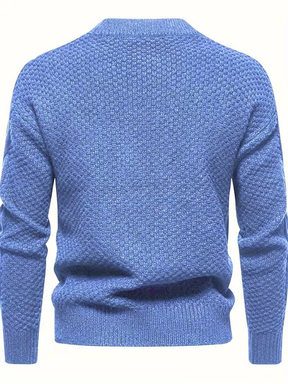 Dik gebreide trui met jacquard patroon
