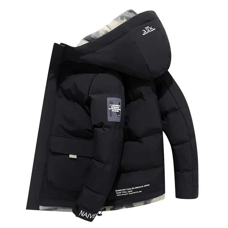Heren Winterjas Gewatteerd met Capuchon Waterdicht - StudioMarella