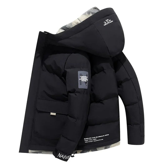 Heren Winterjas Gewatteerd met Capuchon Waterdicht - StudioMarella