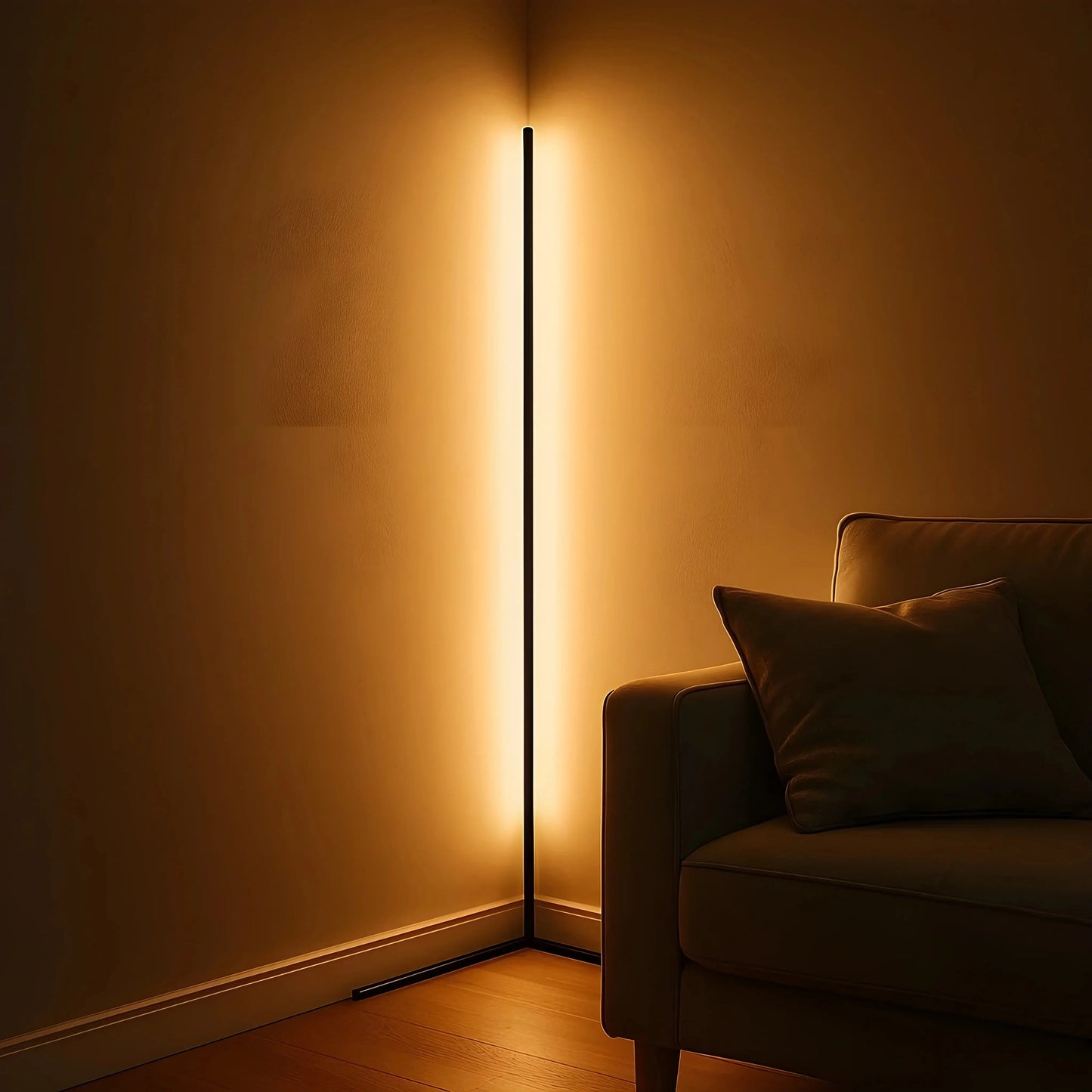 Staande Lamp LED Dimbaar 3 Lichtkleuren Afstandsbediening 142cm Aluminium Hoeklamp Woonkamer Slaapkamer 3000K 4000K 6000K Sfeerverlichting Zwart Wit