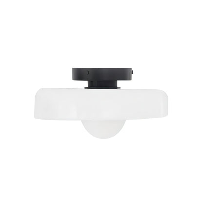 Disc Orb Plafondlamp – Moderne Glazen Lampenkap Rond Scandinavisch Design Messing Basis 3 Lichtpunten Warm Licht Woonkamer Slaapkamer Eetkamer